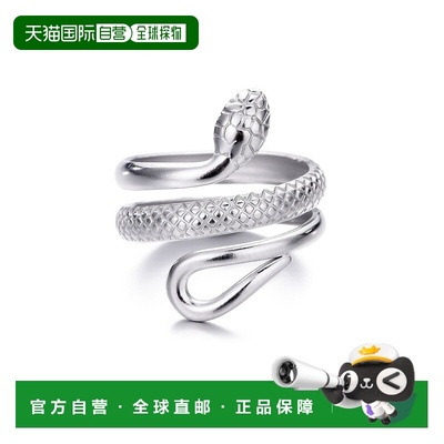 自营adorniaTarnish Resistant Silver Curvy Snake Ring - silve
