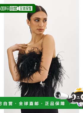 自营 lamarque背包 | Feather Bustier - 黑色 美国奥莱直发性感