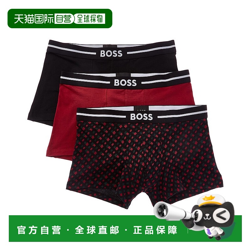 自营Hugo Boss 3pk Bold Trunk - black 美国奥莱直发
