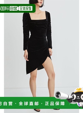 自营 veronica beardToki 黑色天鹅绒连衣裙 - 黑色 美国奥莱直发