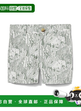 自营Janie and Jack 印花大象府绸短裤 - 绿色 美国奥莱直发