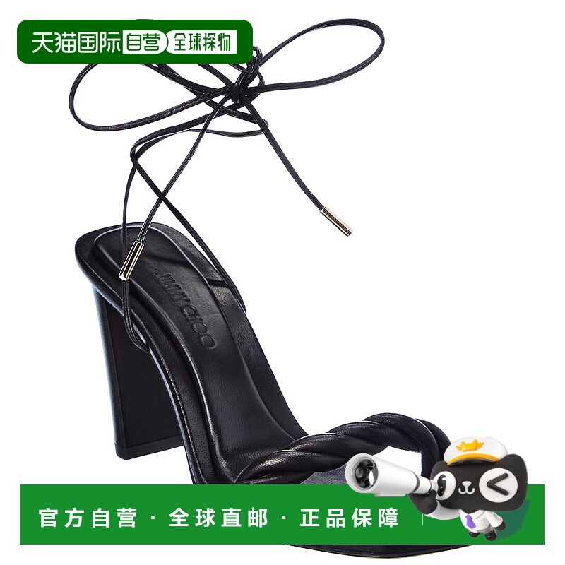 自营Jimmy Choo Diosa 85 Leather Sandal - black 美国奥莱直发