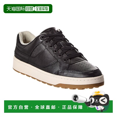 自营Vince Wilder Court Leather Sneaker - black 美国奥莱直发