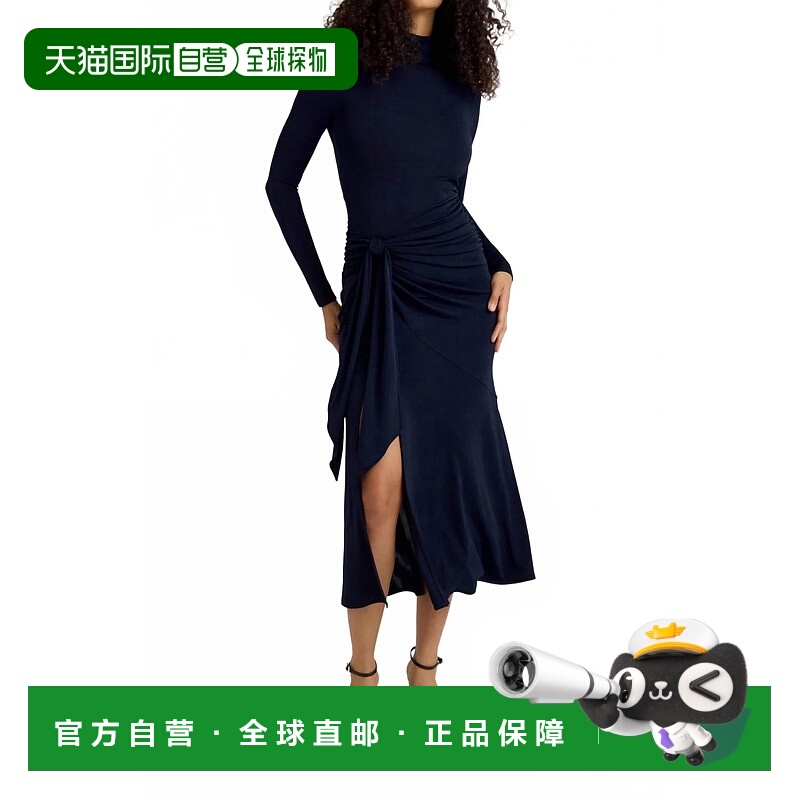 自营cinq a septJohnson Midi Dress In Navy - navy 美国奥莱直