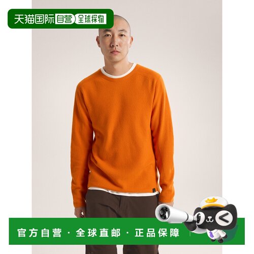 自营 Arc'teryx（始祖鸟）男士 Hallam 美利奴羊毛圆领上衣户外