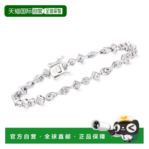 自营Ross-Simons Multi-Shaped CZ Bracelet in Sterling Silver