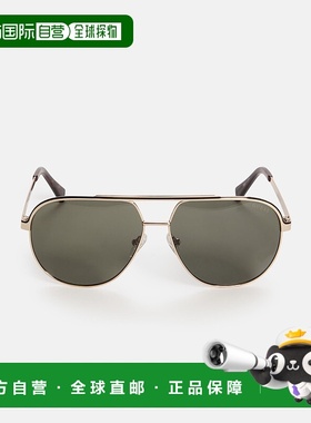 自营 guess彩色条纹金属飞行员太阳镜-金色/黑色 美国奥莱直发