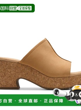 自营Clarks Nerisa Vine in Brown Nubuck - light tan nubuck 美