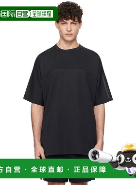 1h可退 香港直邮潮奢 Y-3 男士 黑色 Mesh Stripes T 恤 JL8312