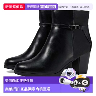 自营Women's Anne Klein Romi Boots Black Round Toe Side Zip A
