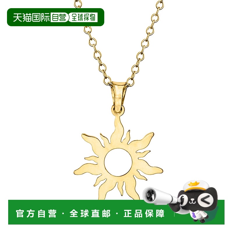 自营 Ross-Simons 14kt 黄金太阳吊坠项链 - 18 英寸 美国奥莱直