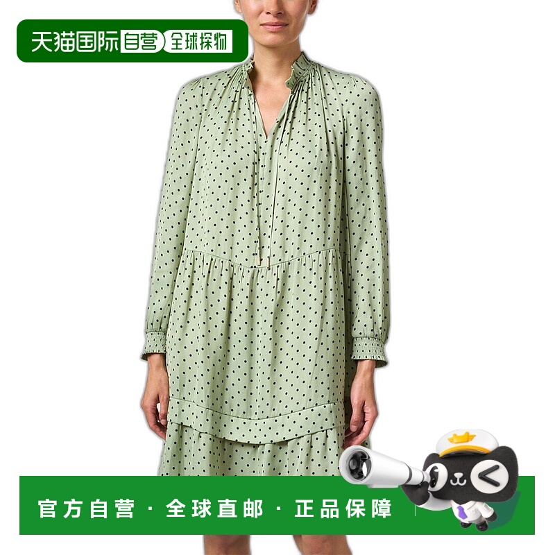 自营 Marc Cain 印花秋千连衣裙 - 绿色 美国奥莱直发吊带裙