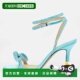 Blue Satin Pvc 自营Mach And Mach Bow French Sandals blue
