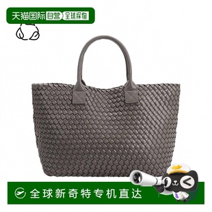 美国奥莱直发 自营 melie bianco灰色女式 诺拉回收素食手提包