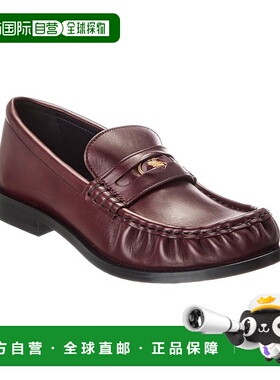 自营Burberry Cadet皮乐福鞋-红色 美国奥莱直发一脚蹬