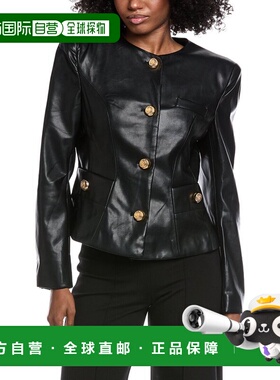 自营Beulah Vegan Leather Jacket - black 美国奥莱直发外套皮衣