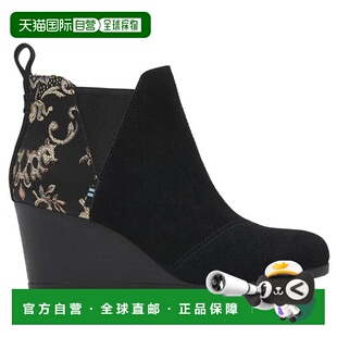 美国直邮TOMS 女士麂皮靴子爆款短靴高跟鞋