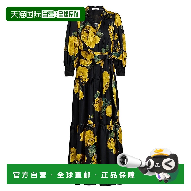 【美国直邮】alice + olivia 女士 连衣裙长袖印花衬衫裙