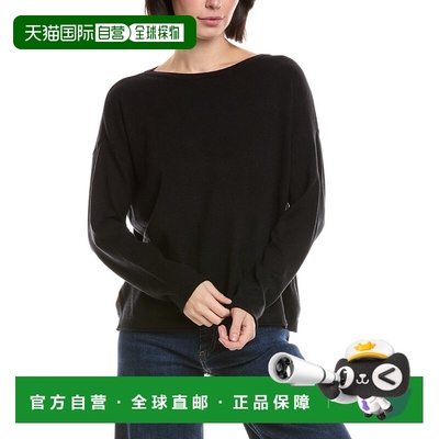 自营Vince Camuto Rolled Edge Trim Top - black 美国奥莱直发