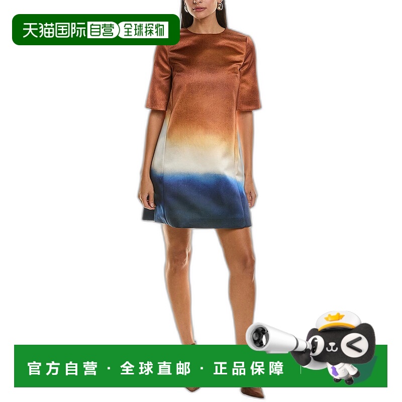 自营OSCAR DE LA RENTA 短袖抽象渐变色 - 棕色 美国奥莱直发