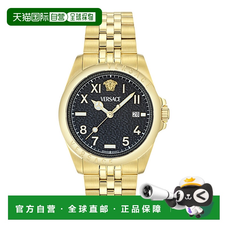 自营Versace Anteo Bracelet Watch - gold/gold/black 美国奥莱