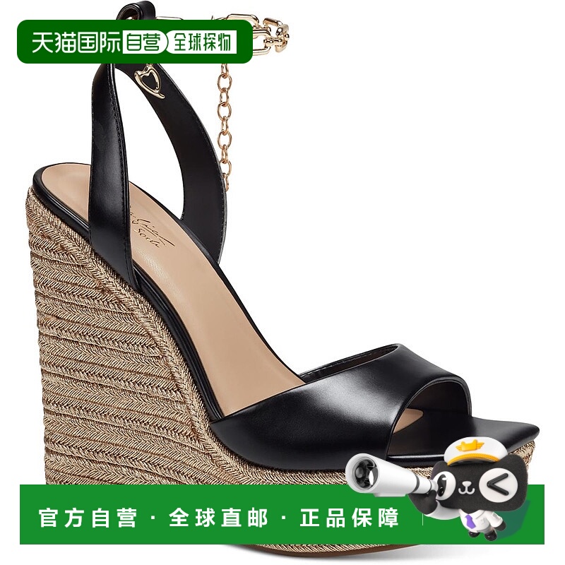 自营thalia sodi凯登女式链式楔形帆布鞋-黑色pu 美国奥莱直发