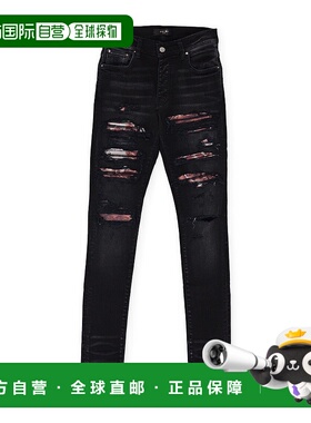 自营 amiri老款黑色系染BANDANA THRASHER牛仔裤-黑色 美国奥莱直