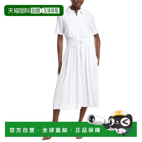 自营Nanette Nanette Lepore Linen-Blend Midi Dress - white 美