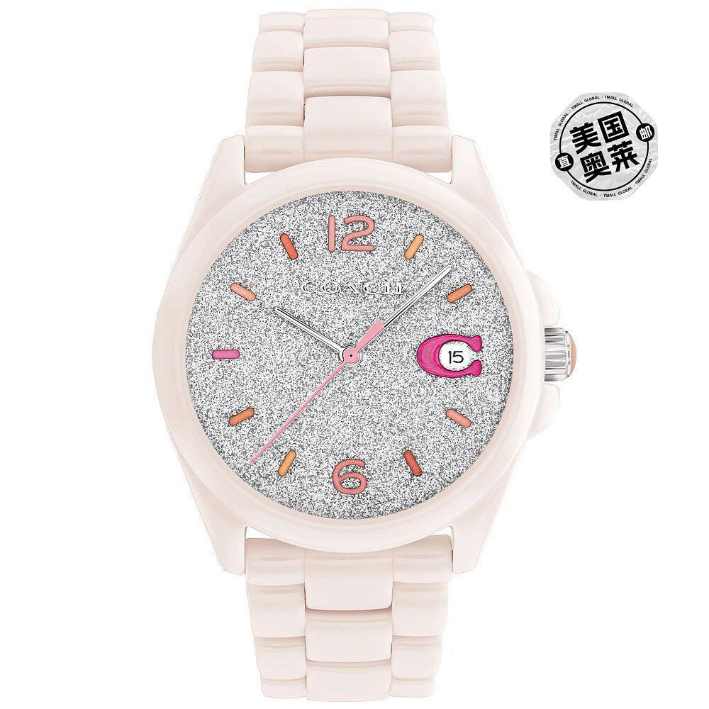 coach/蔻驰 女式 greyson 灰色表盘石英手表 【美国奥莱】直发