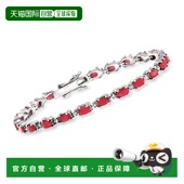 英寸 自营Ross 美国奥 纯银镶钻红宝石手链 8.25 Simons 925