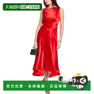 自营SALONI Silk-Blend Maxi Dress - red 美国奥莱直发