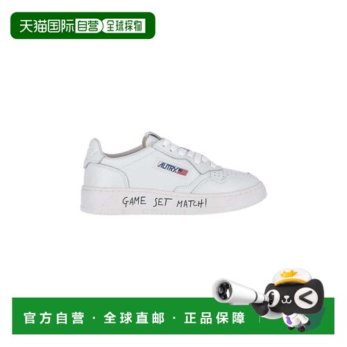 自营autry白色奖牌图案皮革低帮运动鞋-白色 美国奥莱直发厚底