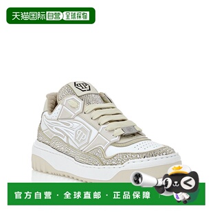 philipp 白米色 plein皮革低帮运动鞋 Walker 美国奥莱 Moon 自营