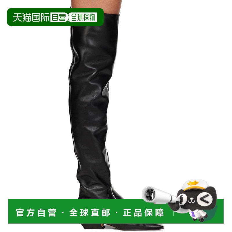 1h可退 香港直邮潮奢 KHAITE 女士 黑色 Marfa 高筒靴 F1070824