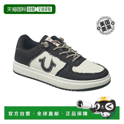 True Religion 女士 Allison 系带运动鞋 - 黑色牛仔布 【美国奥