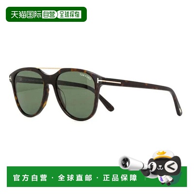 自营Tom Ford Sunglasses Aviator Full Rim, Black/havana Frame