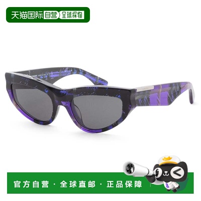 自营 Burberry Women's 55mm Check Violet Sunglasses - check v