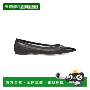 单鞋 FENDI女士时装 浅口平底尖头真皮一脚蹬休闲时尚 美国直邮