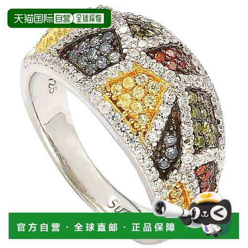 自营Suzy Levian Sterling Silver Cubic Zirconia Multicolor Ex