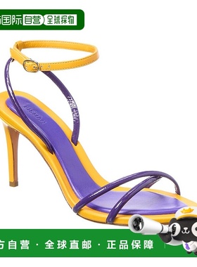 自营Alexandre Birman Elisa 85凉鞋皮革凉鞋-黄色 美国奥莱直发