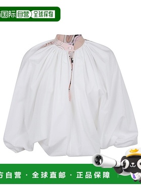 自营 emilio pucci轻盈的棉府绸衬衫，带有丝绸风格-白色 美国奥