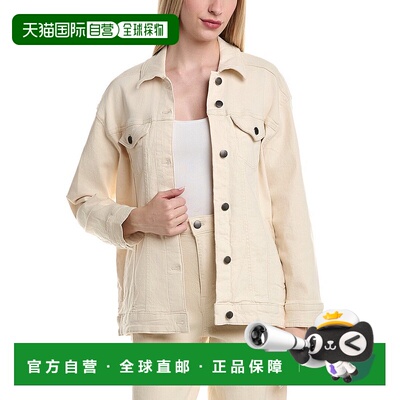 自营Kenneth Cole Denim Oversized Trucker Jacket - beige 美国