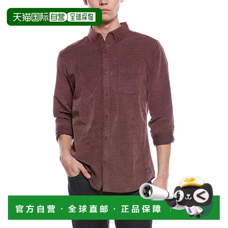 自营weatherproof vintage耐候复古锦缎灯芯绒衬衫-红色 美国奥莱