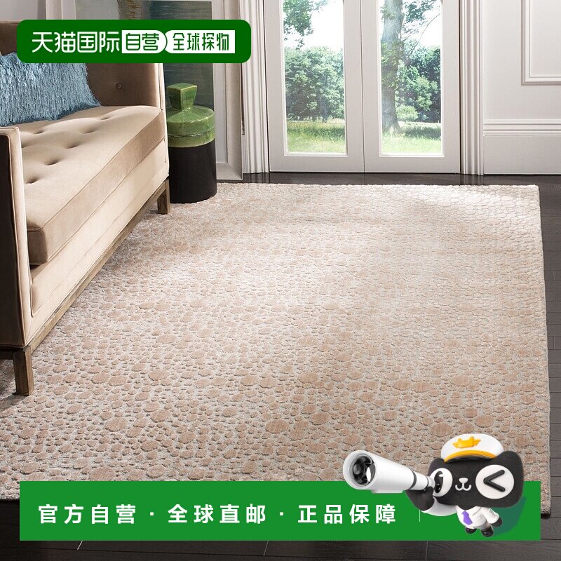 自营safaviehMirage Hand Made Area rug, Beige / Silver Contem
