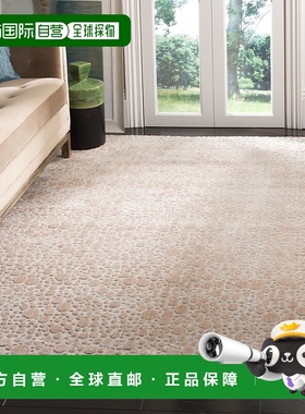 自营safaviehMirage Hand Made Area rug, Beige / Silver Contem