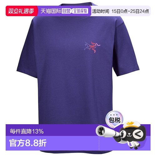 加拿大直邮Arc'teryx始祖鸟Kragg棉质logo短袖T恤男款