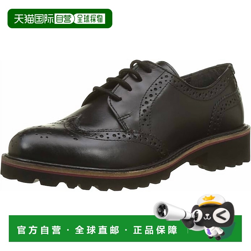 自营 kickers女式Rony Derby黑色鞋 美国奥莱直发皮鞋
