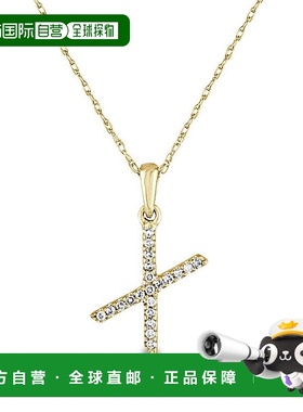 自营sabrina14k 金和钻石初始项链 - 黄色 x 美国奥莱直发