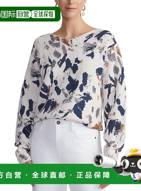 自营Lafayette 148 New York Paint Splatter Jacquard V-Neck -