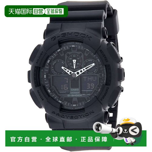 自营casio卡西欧男士G-Shock黑色表盘手表-黑色 美国奥莱直发